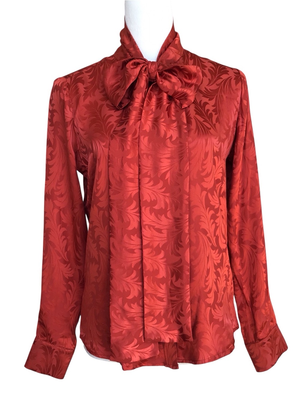 Daniela Corte Silk Neck Tie Blouse NEW